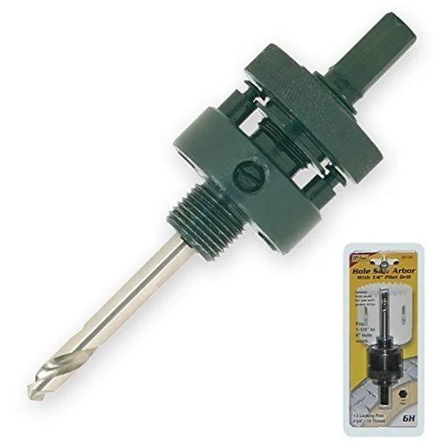 Ivy Classic 28106  6H 3/8-Inch Hex Shank Hole Saw Arbor, Fits 1-1/4 through 6-Inch Hole Saws, 2 Locking Pins