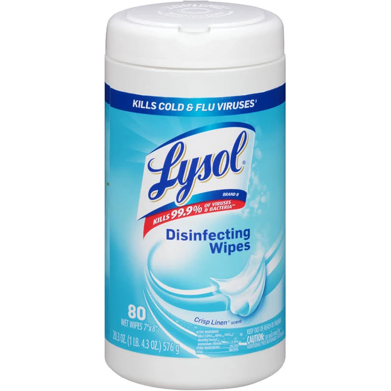 Lysol Wipes 80 Count Per Canister