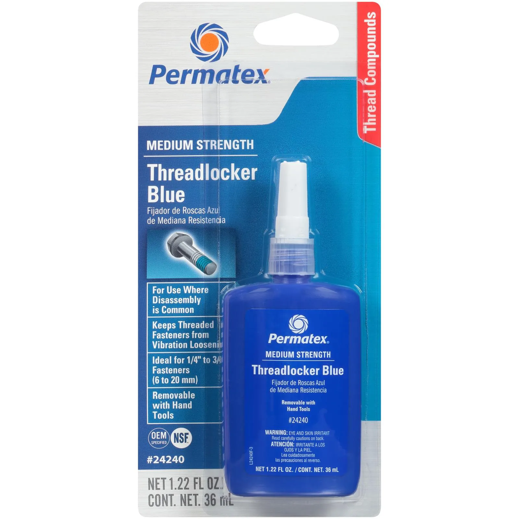 Permatex 24240 Blue Thread Locker 1.22 Oz (36Mil)