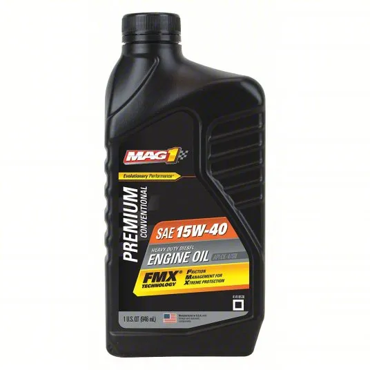 [MAG 61658] MAG 1 Diesel Engine Oil: Conventional, Biodegradable, 1 qt Size, Bottle, 15W-40, FMX