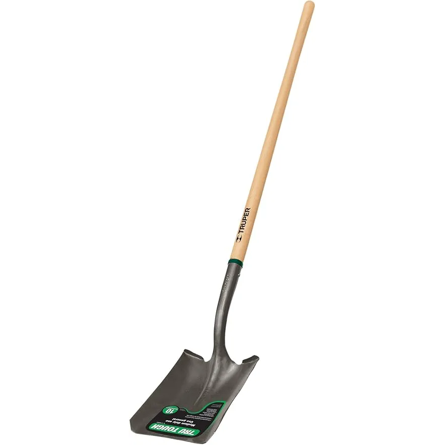 [TRUPER 33041 Shovel Square] Truper 33041  Tru-Tough Square Point Shovel with Long Handle, 48-Inch