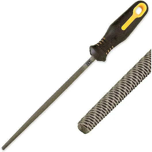 Ivy Classic 12107 8-Inch Round Bastard File, Power Pro Grip Handle, 1/Card