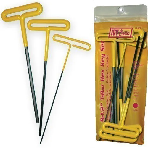 Ivy Classic 17022  8-Piece T-bar Hex Key Set - English