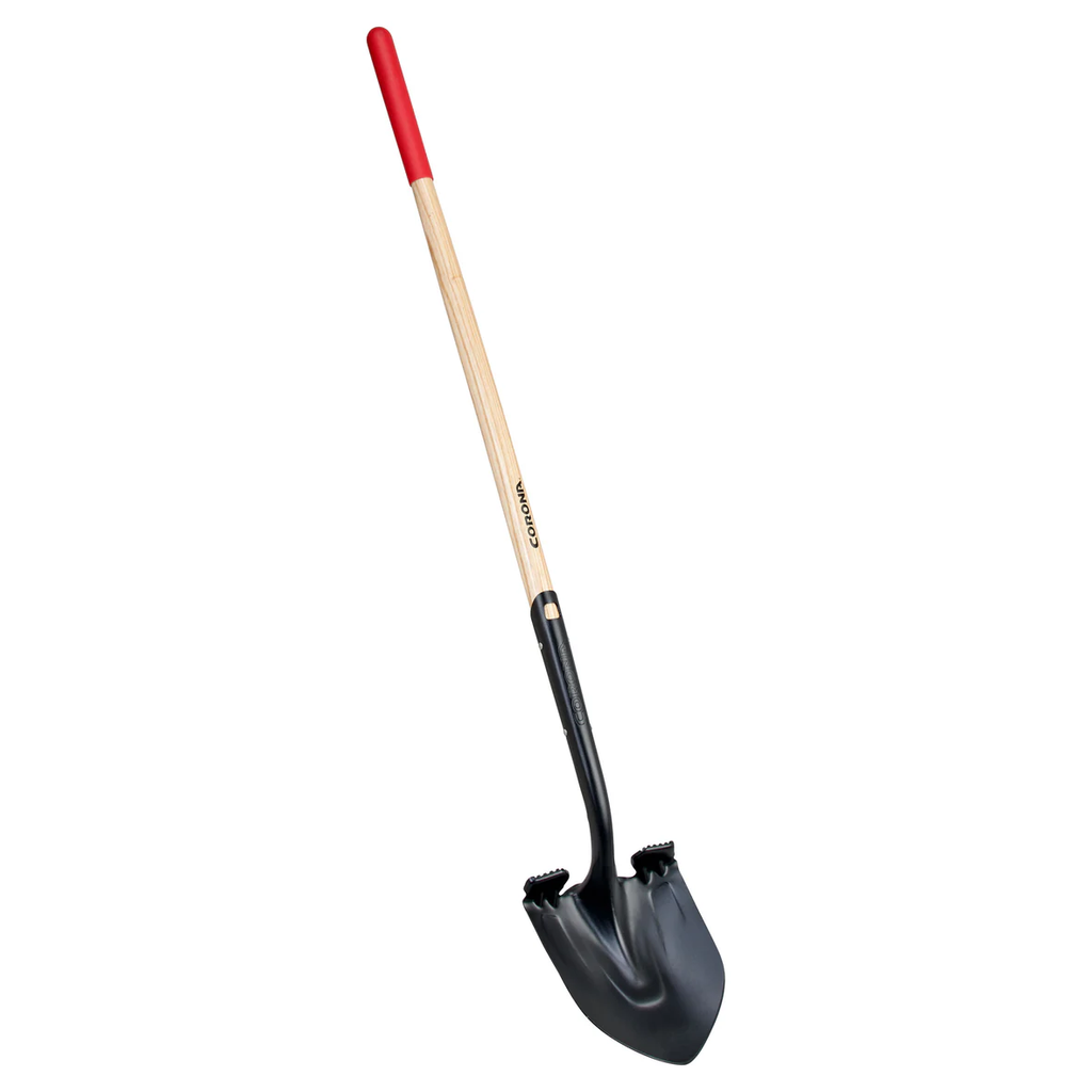Corona SS16100 Boron Steel 14-Gauge Round Point Shovel, Hardwood Handle