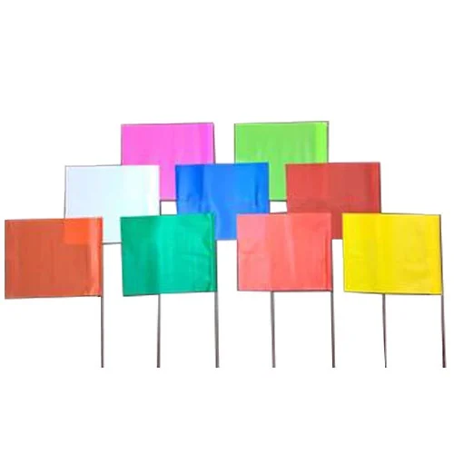 4 Inch X 5 Inch Flag With 21 Inch Wire Staff Flo Yellow 100 Per Bundle