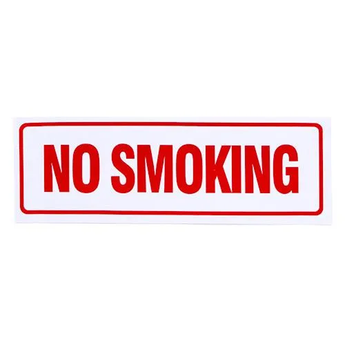 [Adhesive No Smoking Sign] White No Smoking Sign Adhesive