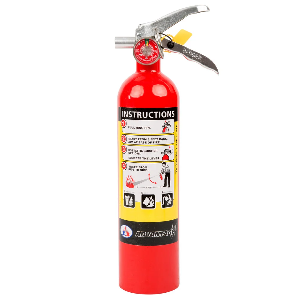 Badger Advantage 21007865B 2 1/2 lb. ABC Fire Extinguisher w/Wall Hooks