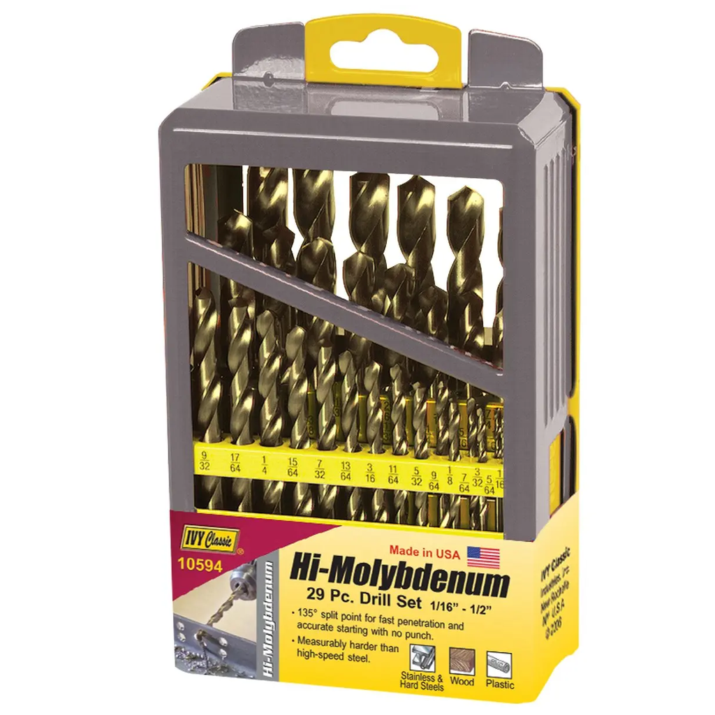 [IVY 10594] Ivy Classic 29 Piece Hi Molybdenum Steel Drill Bit Set (Do not use duplcate)