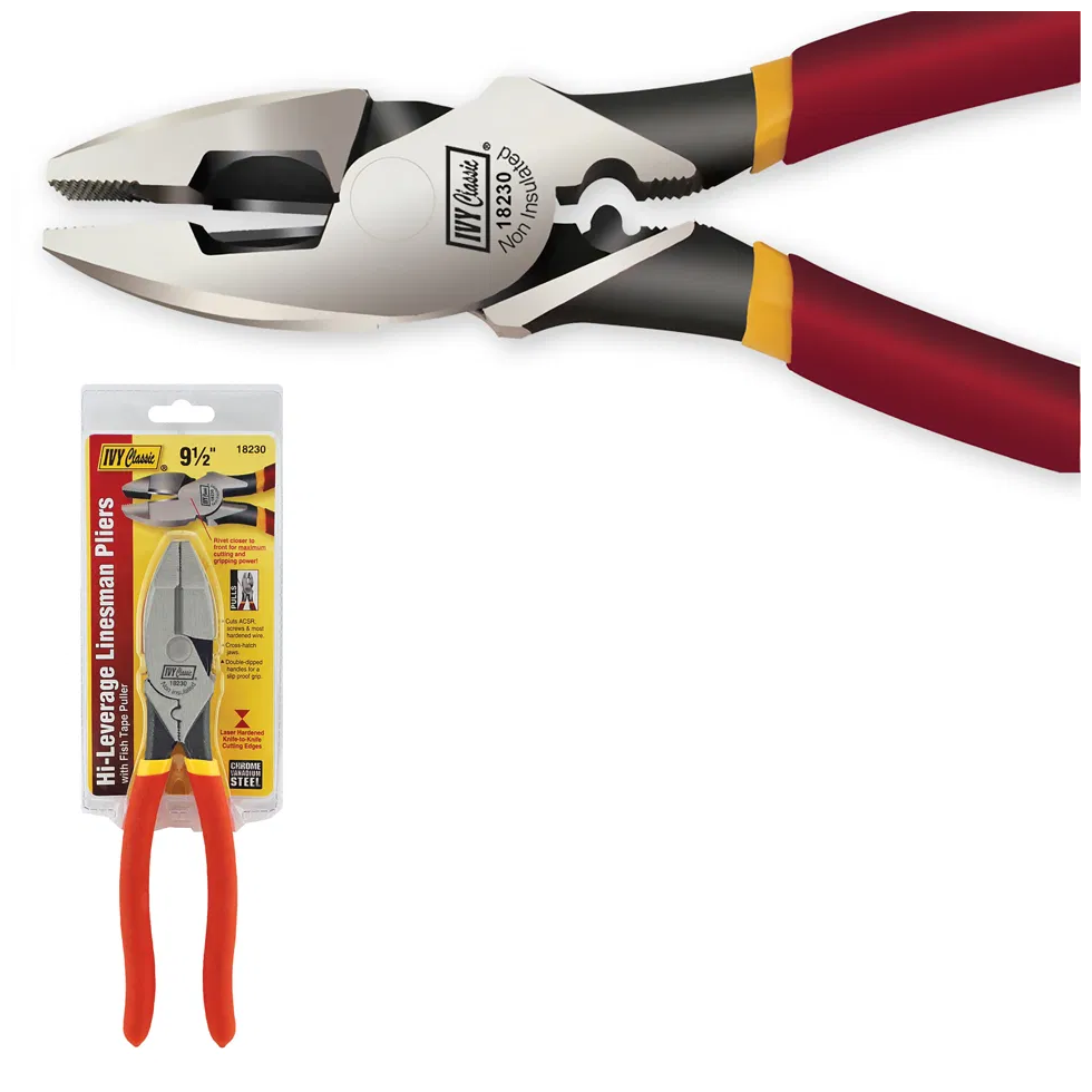 Ivy Classic 9.5 Inch Hi Leverage Linesman Pliers