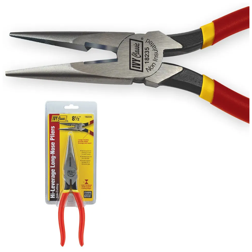 Ivy Classic 8.5 Inch Hi Leverage Long Nose Pliers