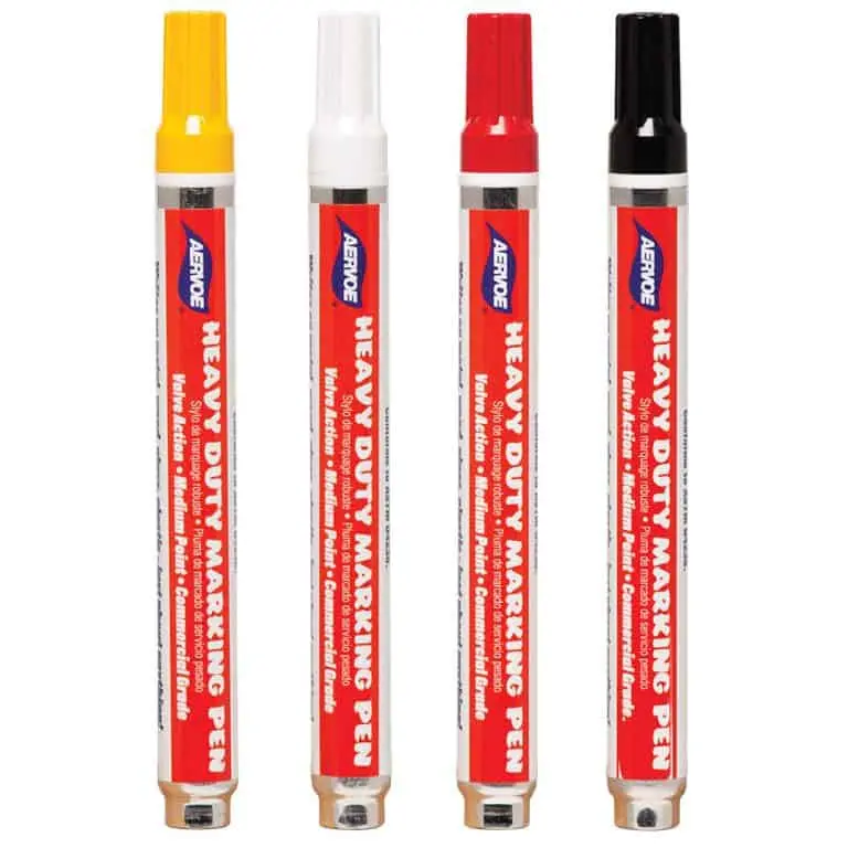Aervoe 1227 Oil Base Heavy Duty Marking Pen White