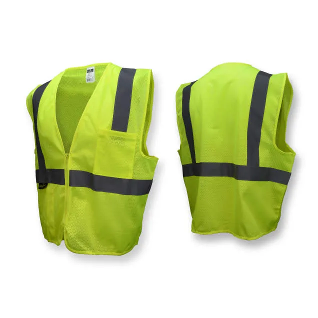 [RAD SV2ZGM4XL] Class 2 Lime Green 4Xl Radians SV2Z Economy Type R Class 2 Solid Safety Vest With Zipper
