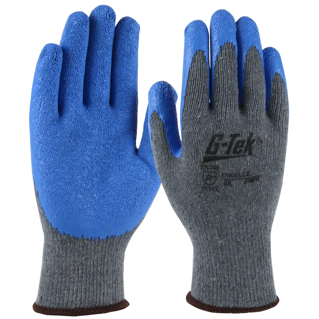 Cotton Glove W Crinkle Latex Palm - Small (1 Dz Pair)