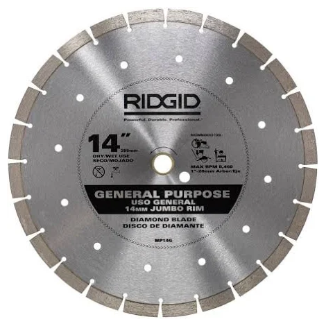 Ridgid Hd Mp14G 14 Inch Segmental High Rise Diamond Blade