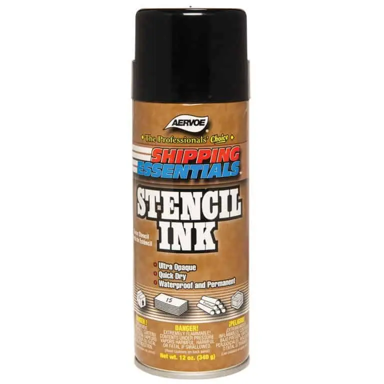 Aervoe Stencil Ink Black 12 Oz Spray Can