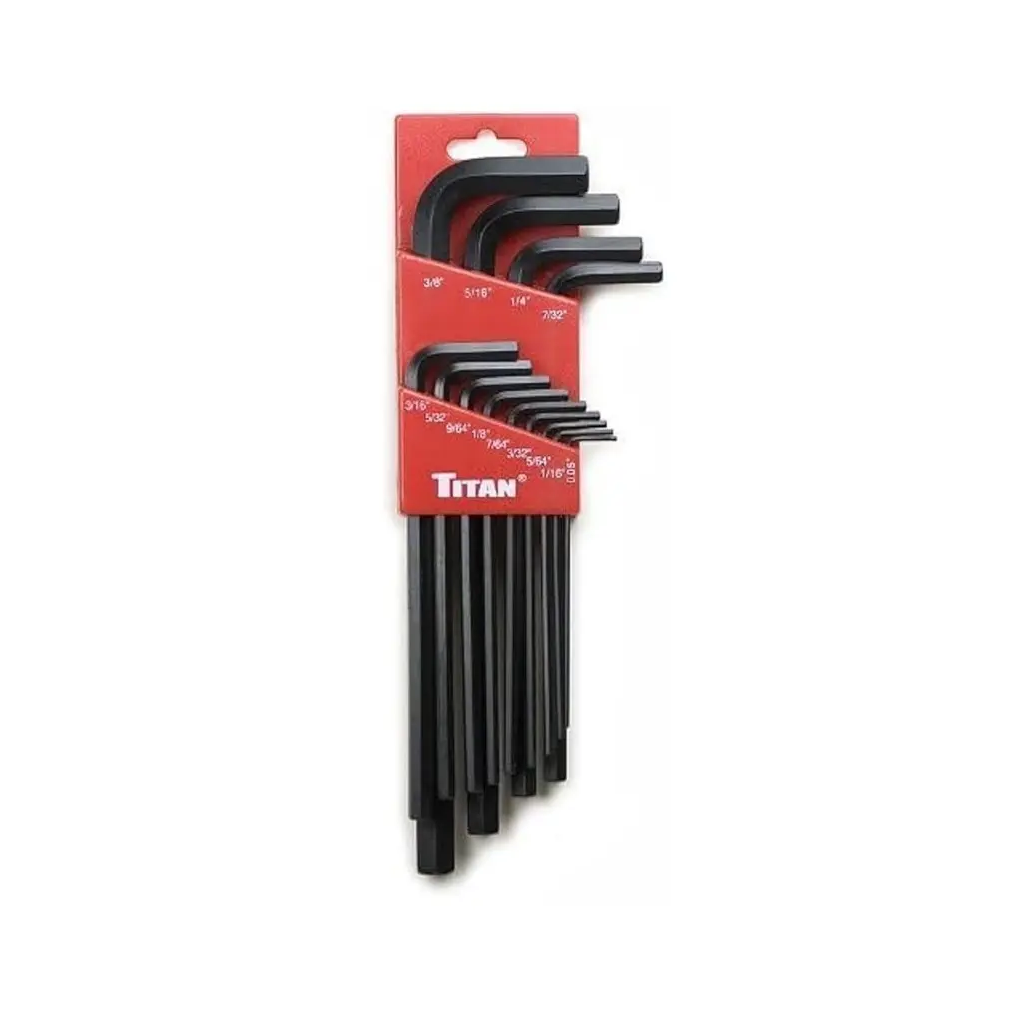 [TIT 12718] Titan 12718 SAE Long Arm Hex Key Set - 13 Piece