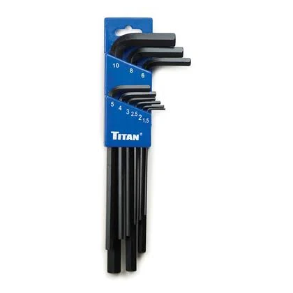Titan 12719 Metric Long Arm Hex Key Set - 9 Piece