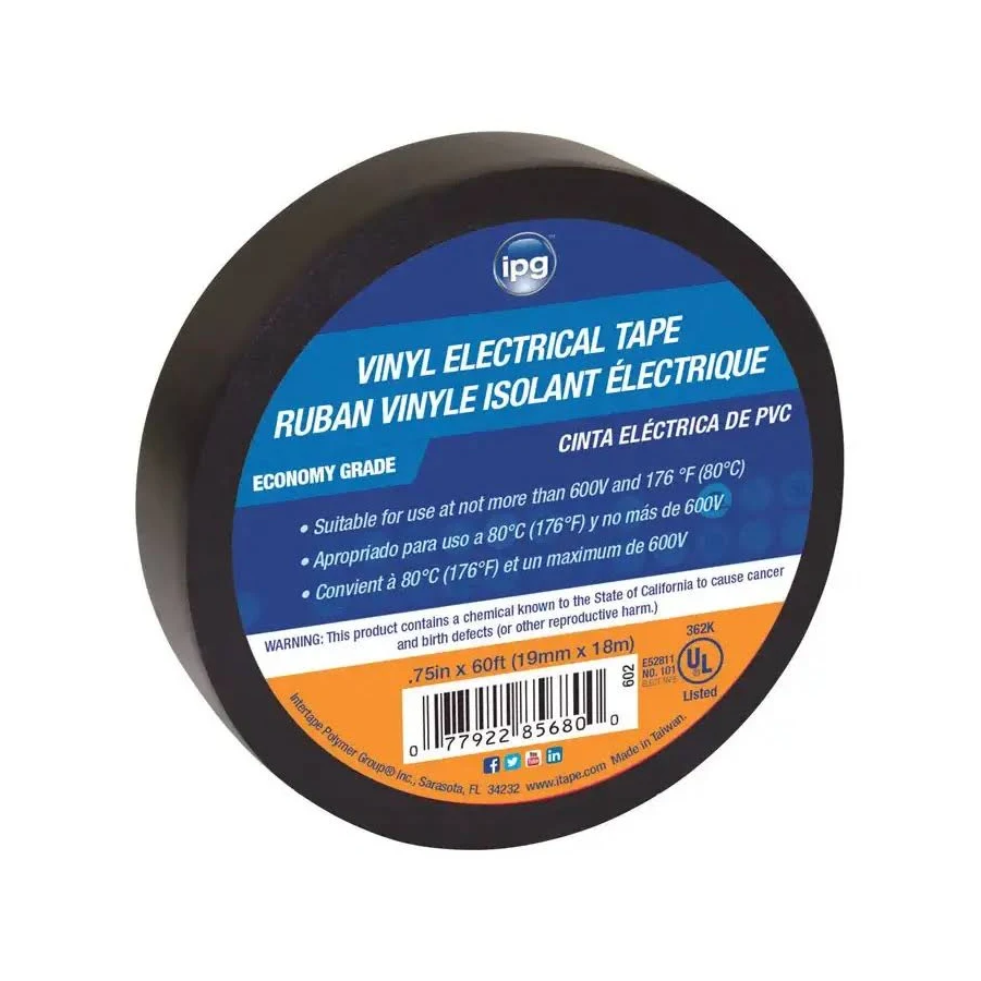 Black Electrical Tape IPG 3/4 X 60 Ft