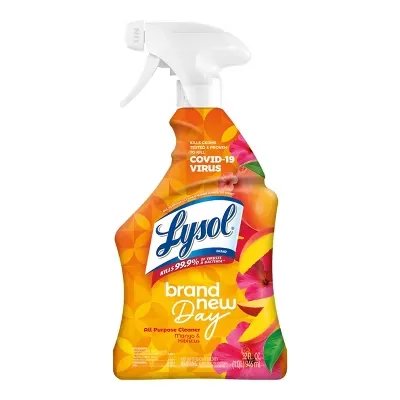 Lysol Brand New Day All Purpose Cleaner 32 Oz Spray Bottle With Mango And Hybiscus