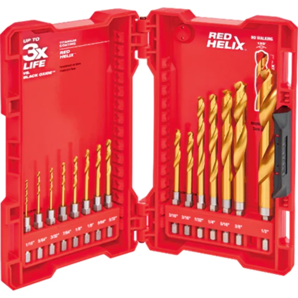 Milwaukee 48-89-4630 15 Piece Titanium Shockwave Drill Bit Kit