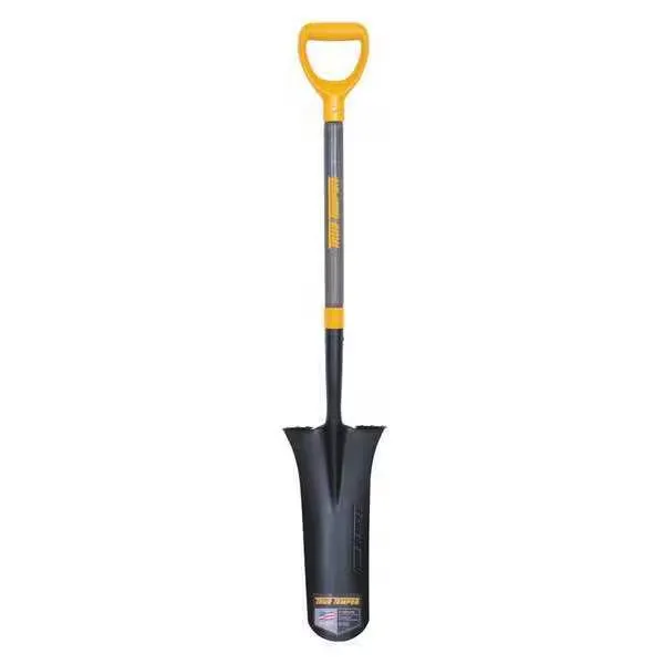 True Temper 2540700 16 In Drain Spade With 24 In Hardwood Plastic D Grip Handle And Comfort Step