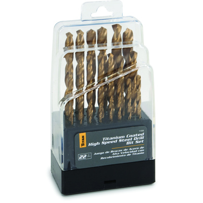 Titan 22 pc. Titanium Coated Drill Bit Set
