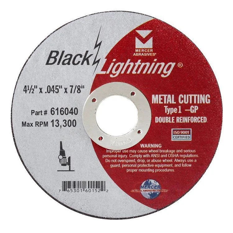 4-1/2 X.045X7/8' TYPE1 BLK LGHTNG CUTOFF WHEEL